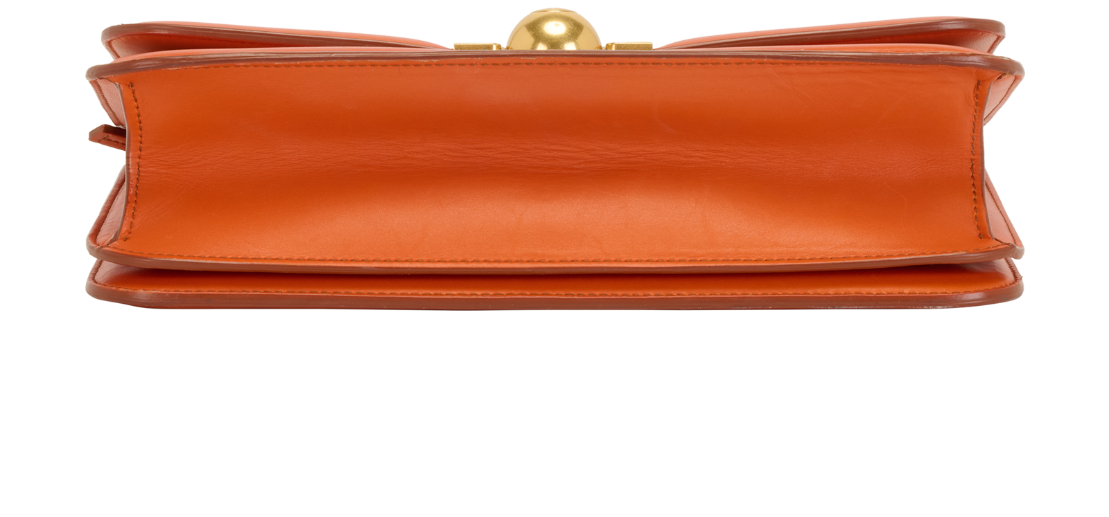 Small Classic Ronde Shoulder Bag, &pound;350, Handbags, Orange, Leather, Top view